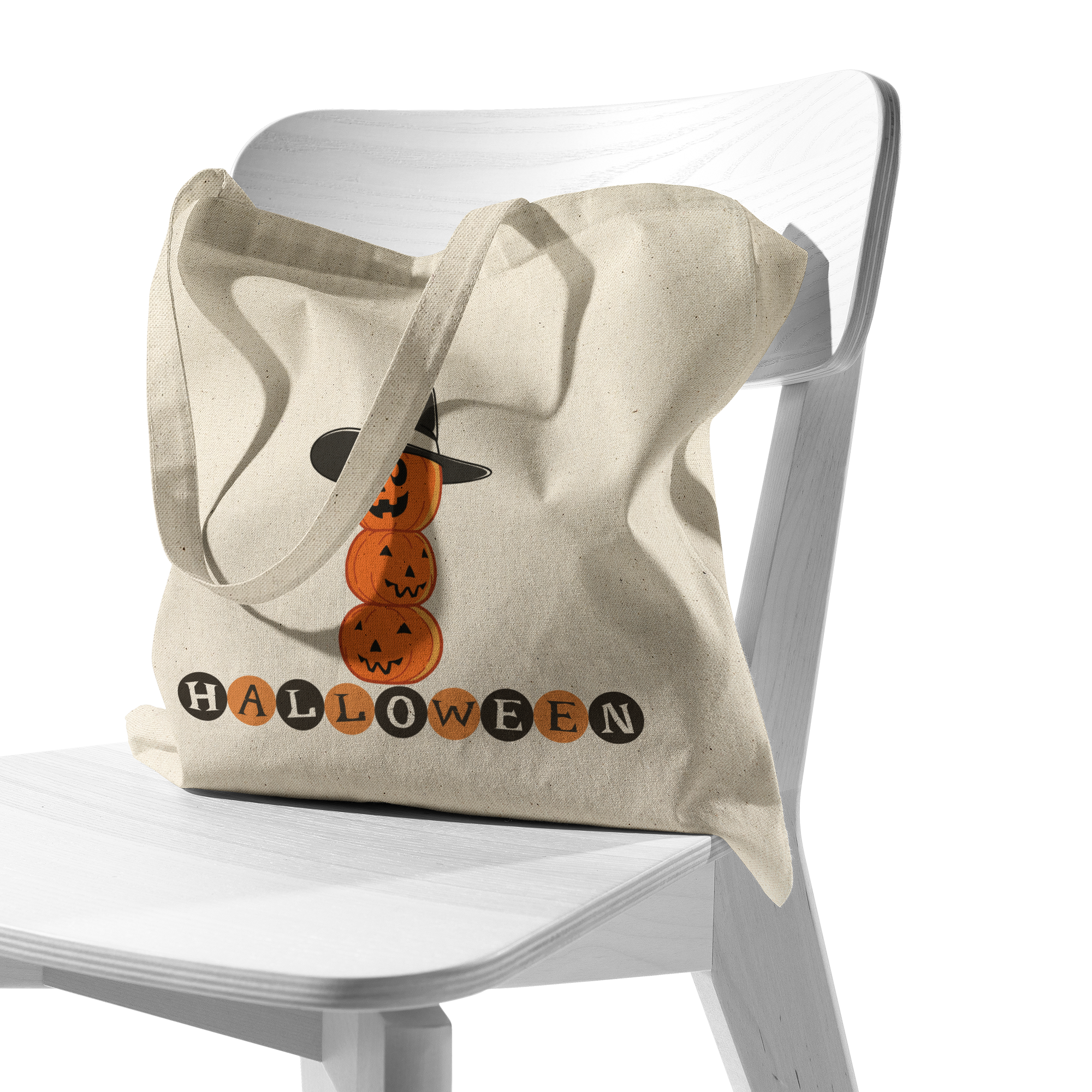 Halloween_Pumpkin_Tote_Bag_CottonTote_S_Chair_AS_Mockup.png