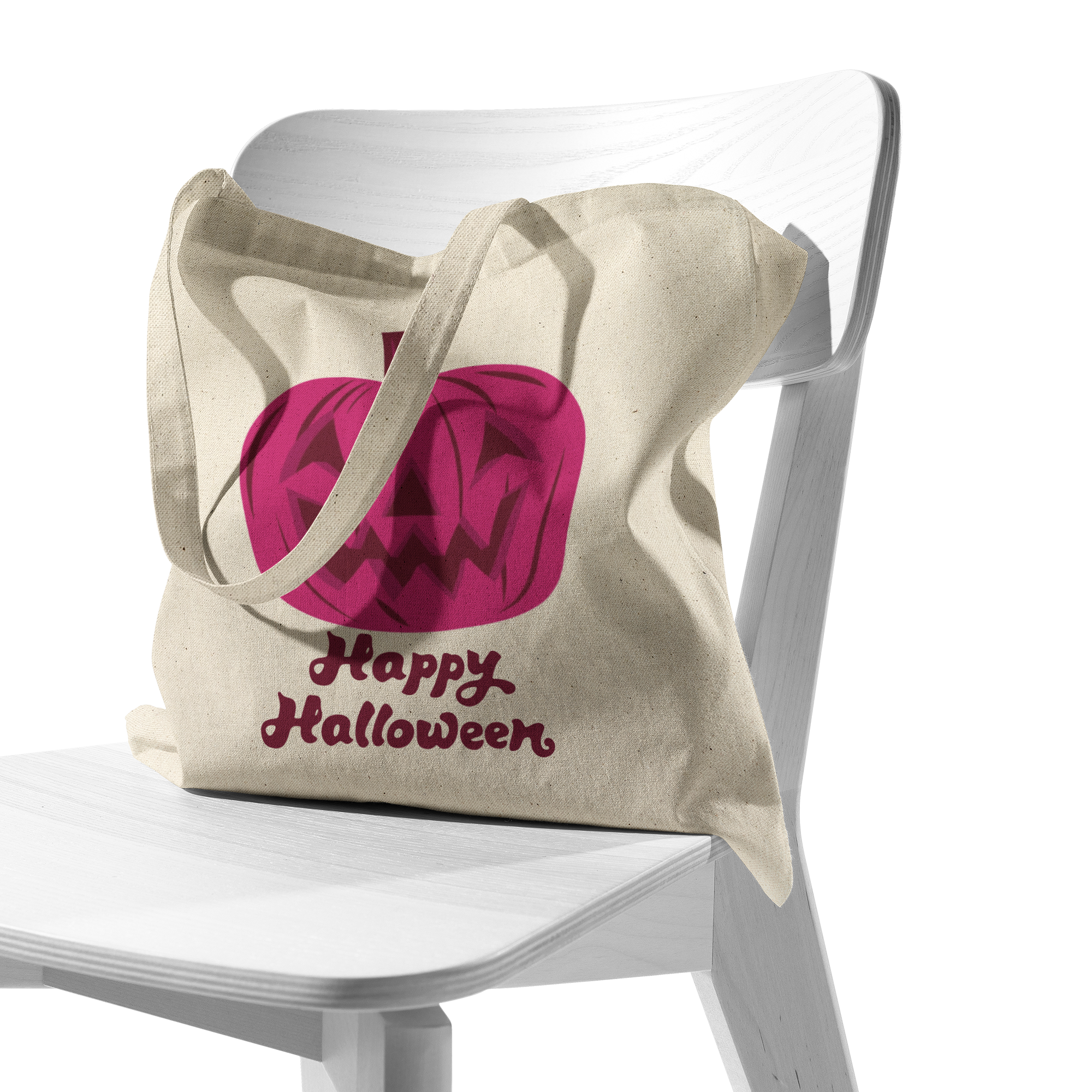Happy_Halloween_Pink_Pumpkin_Tote_Bag_CottonTote_S_Chair_AS_Mockup.png